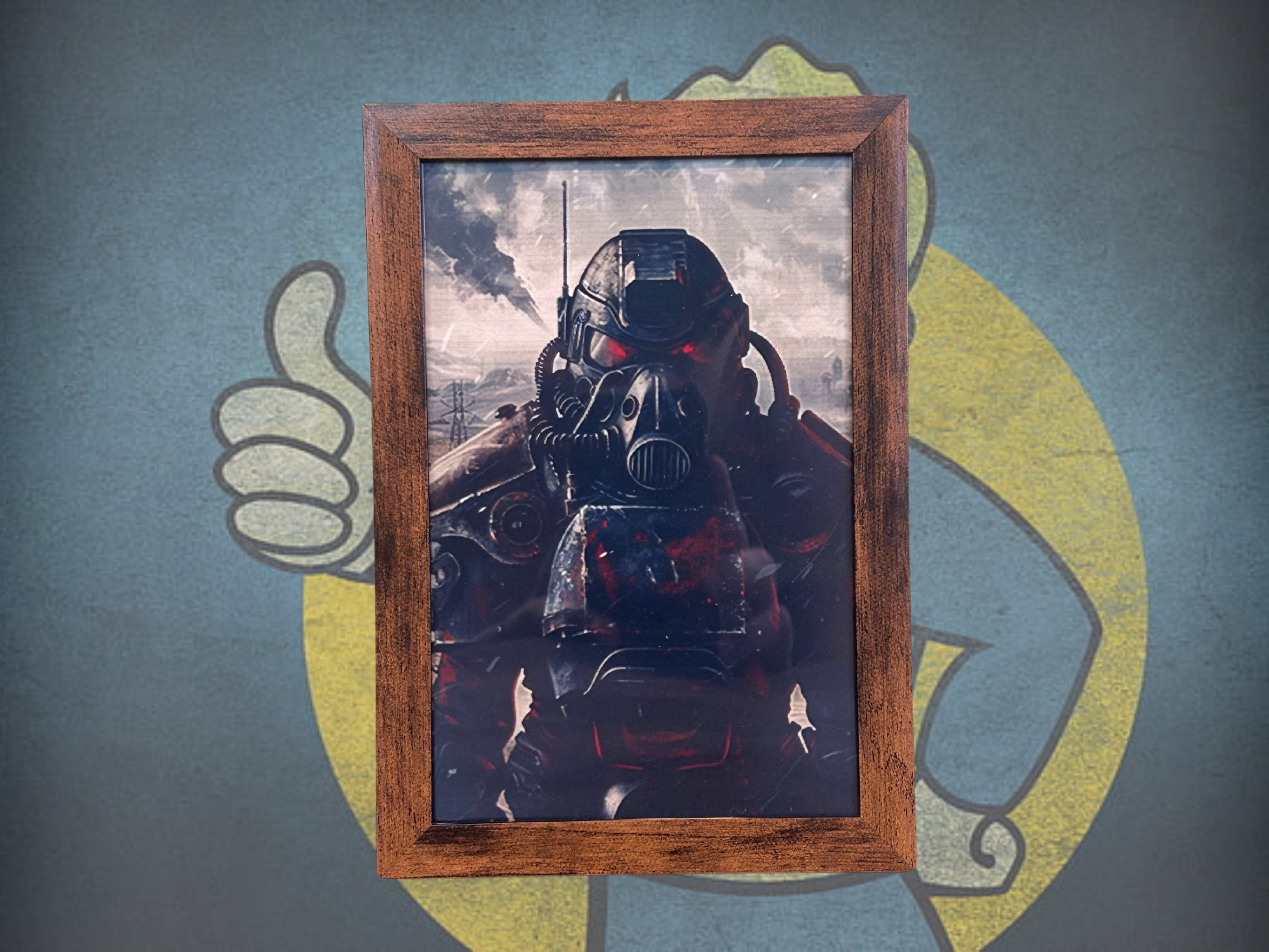 Fallout Power Armor Framed Desktop Art Print 4x6 With Wood Frame - Etsy