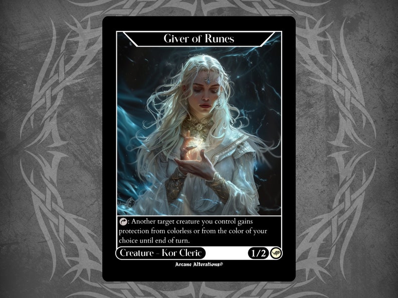 Giver of Runes - Full Art Custom Card - Etsy