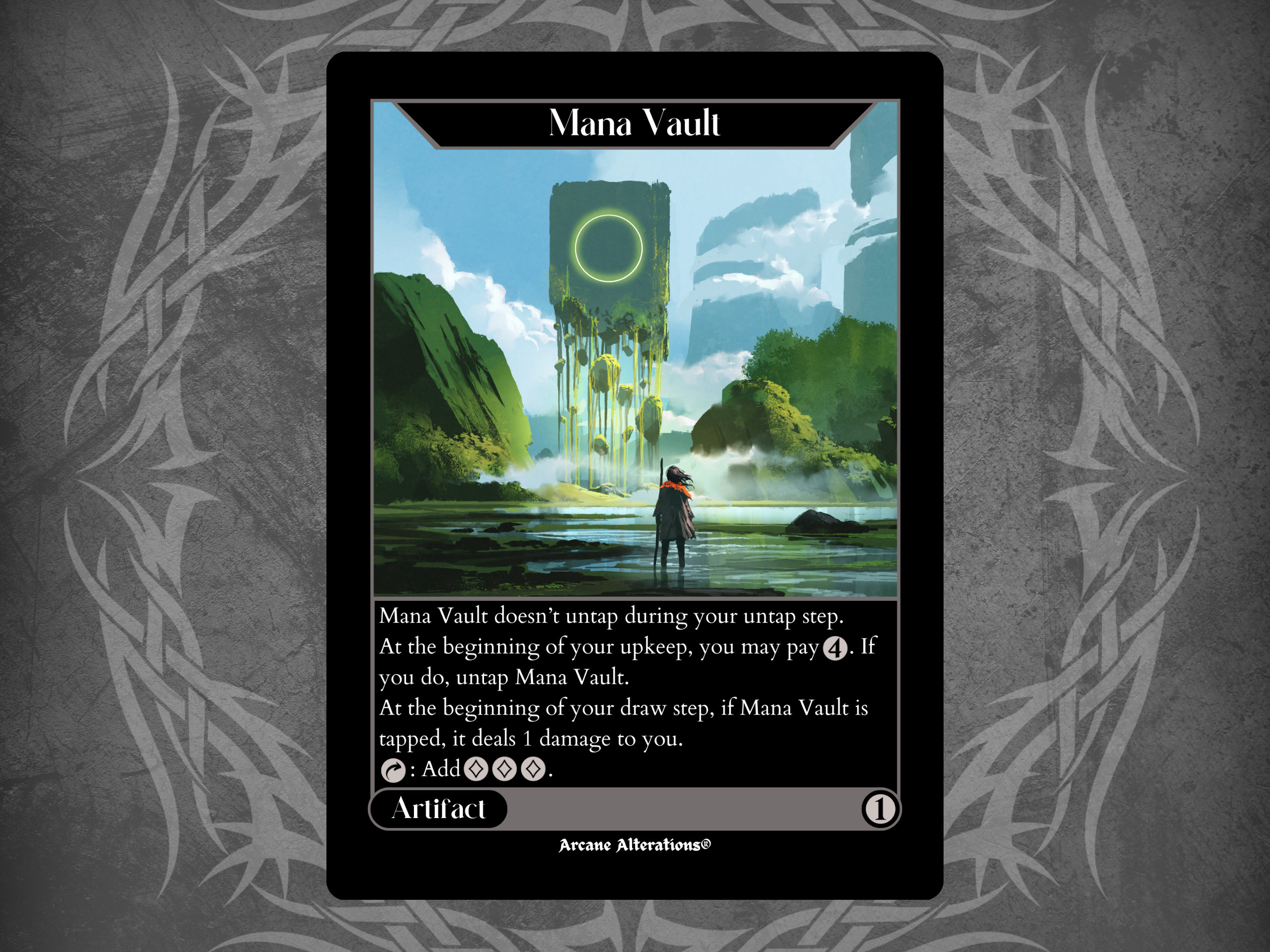 Signed Unlimited Mana Vault | Moderately Played (MP) Condition
