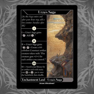 Saga de Urza: tarjeta personalizada con arte completo