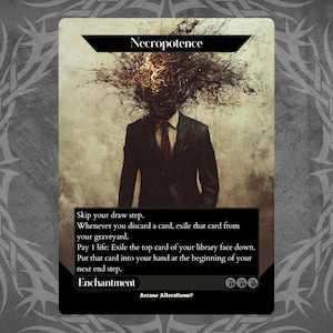 Mtg Necropotence Playmat - Etsy