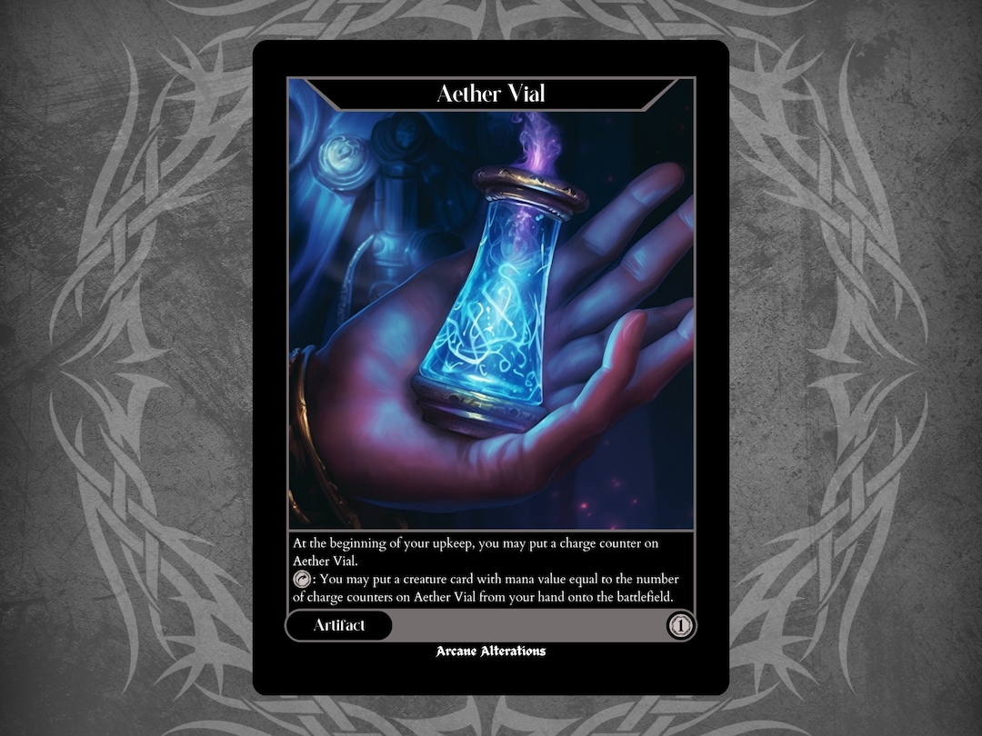 Aether Vial - Full Art Custom Card - Etsy