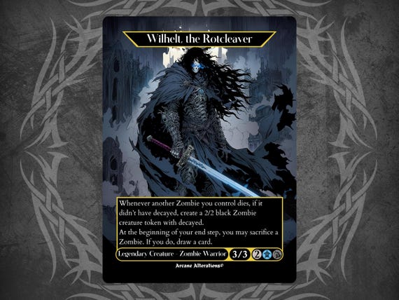 Wilhelt, the Rotcleaver - Proxy Full Art Custom Card - Etsy