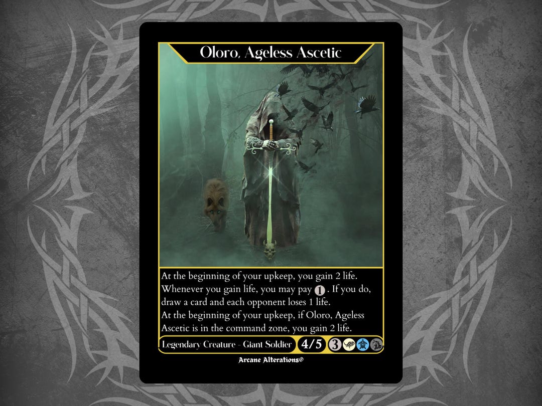mtg oloro ageless ascetic commander deck Oloro, - Full Art Custom Card if Oloro Oloro, Ageless Ascetic Lifegain Commander