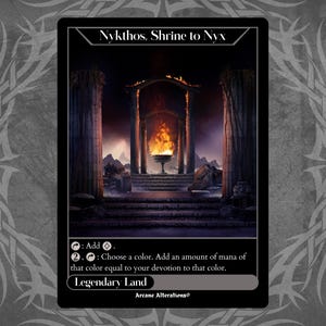 Nykthos, Shrine to Nyx - Full Art Custom Card