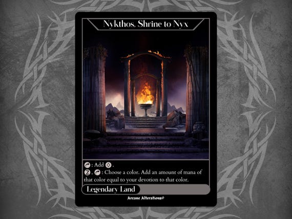 Nykthos, Shrine to Nyx - Full Art Custom Card - Etsy