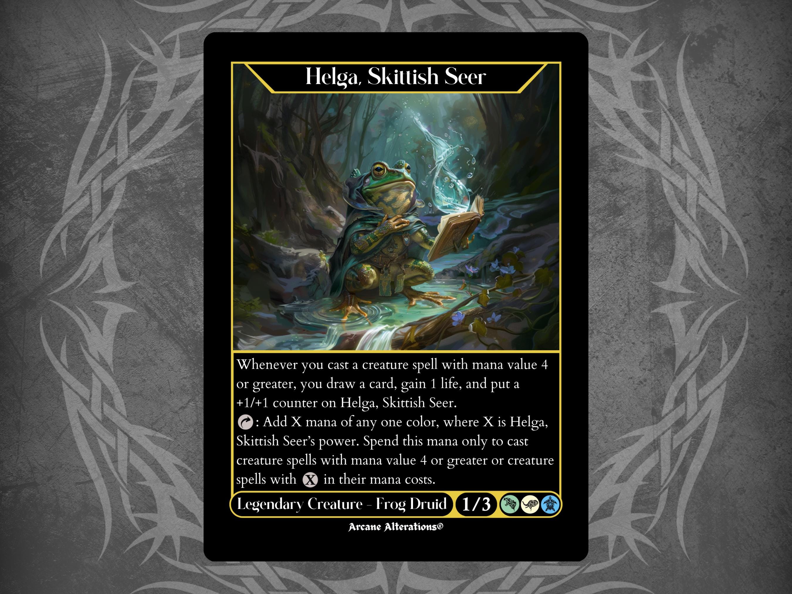 Helga Riddler Mtg Helga, Skittish Seer - Full Art Custom Card - Etsy
