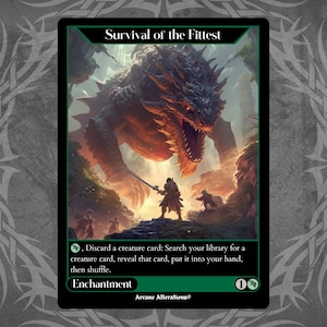 Survival of the Fittest - Full Art Custom Card - Etsy