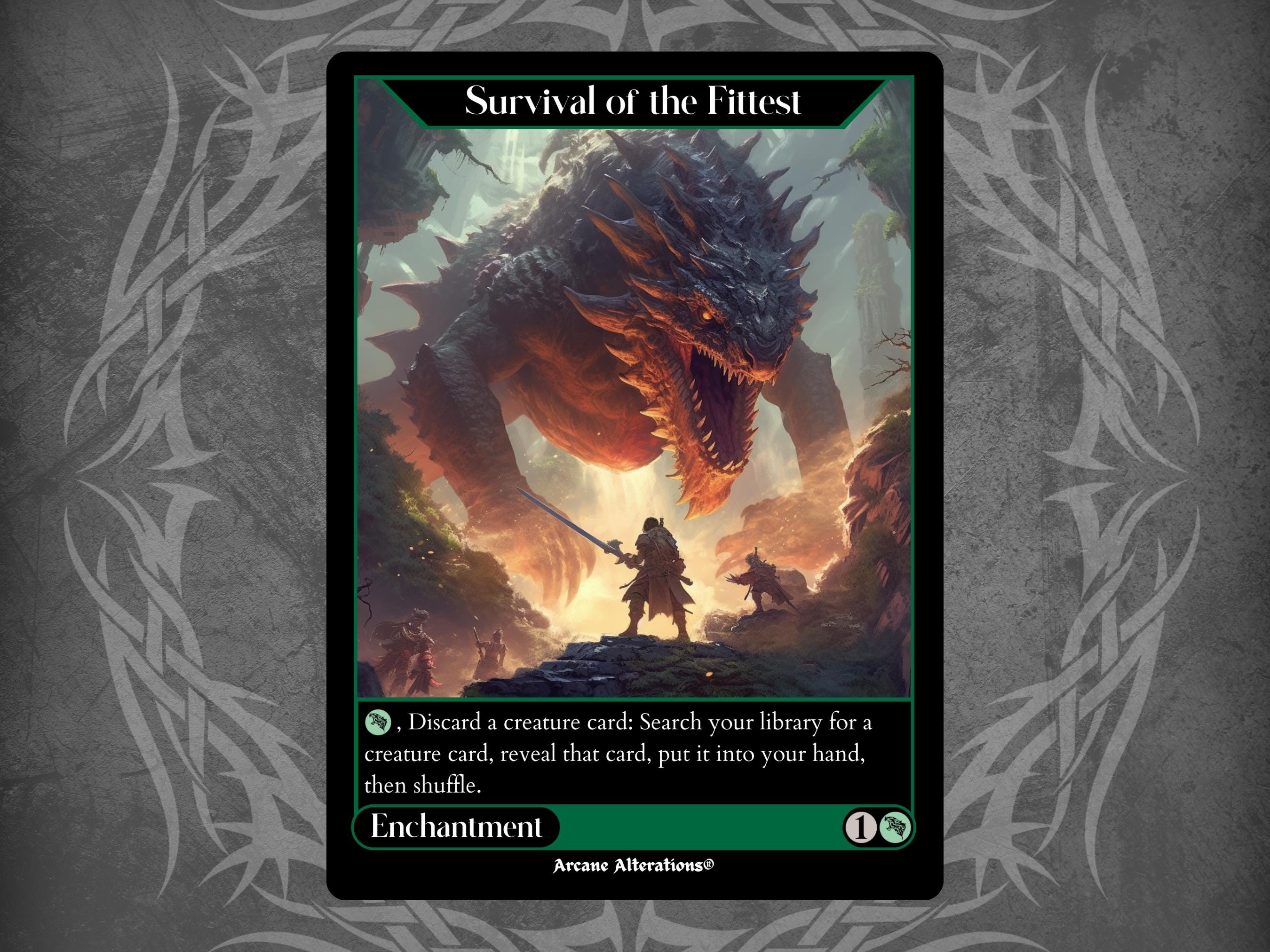 Survival of the Fittest エンチャントメントカード　2 Survival of the Fittest Magic the Gathering - Etsy Canada