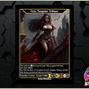 Carte personnalisée Licia, Sanguine Tribune