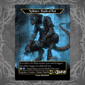 mtg splinter cards Commander EDH Deck Splinter, Radical Rat 100 Magic Custom Deck Ninjas Teenage Mutant Ninja Turtles TMNT When Splinter Splinterfright | Magic: the Gathering
