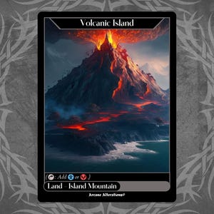 Volcanic Island - Full Art Custom Card