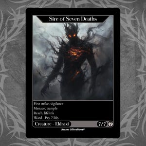 Sire of Seven Deaths - Full Art Custom Karte