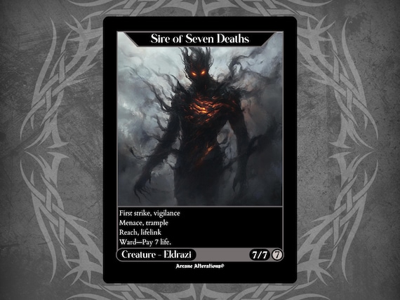 Sire of Seven Deaths - Full Art Custom Card - Etsy