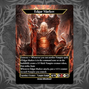 Edgar Markov - Proxy Full Art Custom Card