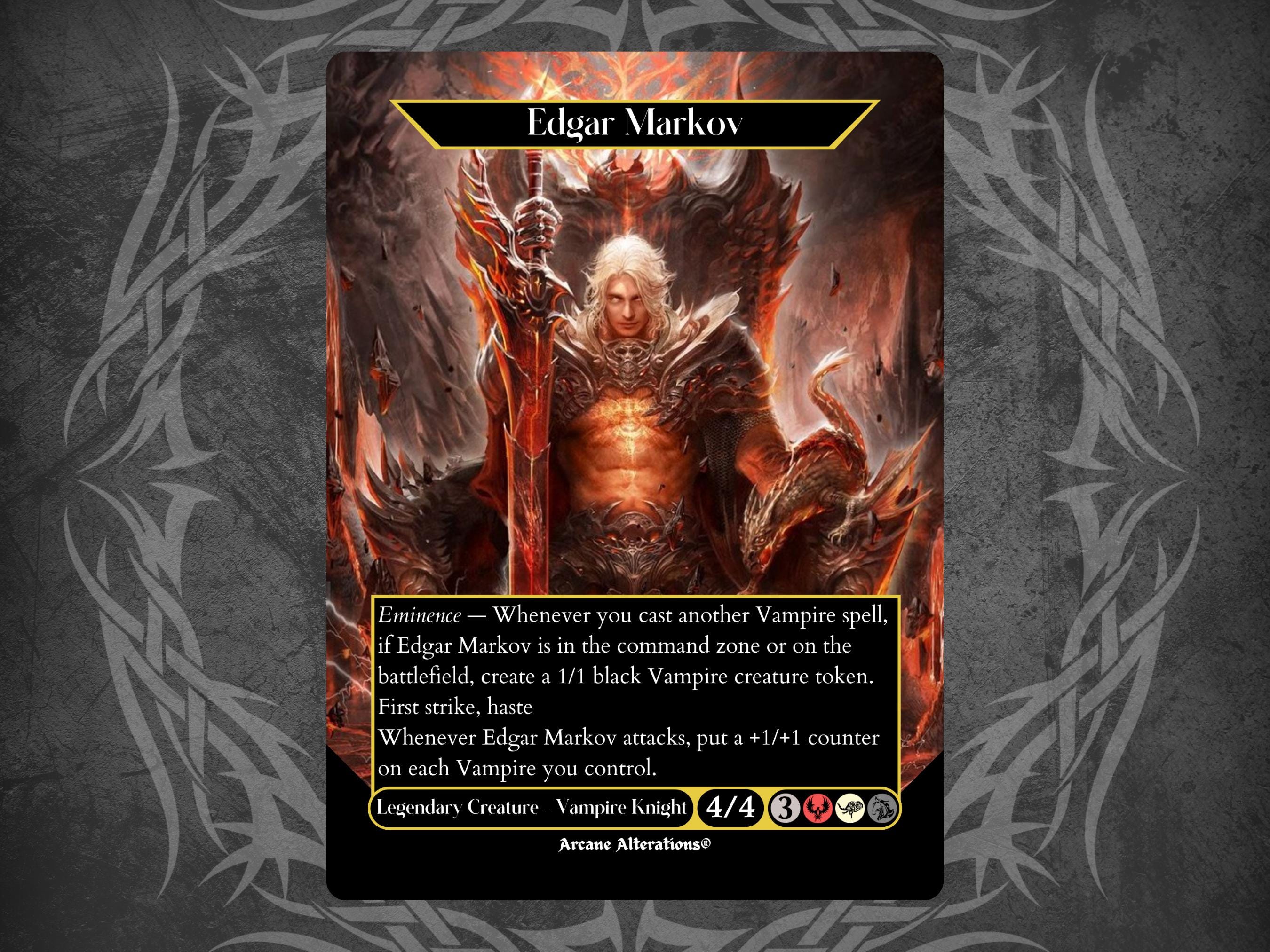 Edgar Markov - Proxy Full Art Custom Card - Etsy