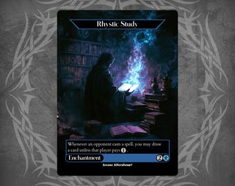 Rhystic Study - Proxy Full Art Custom Card