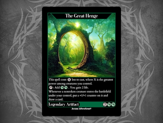 The Great Henge - Full Art Custom Card - Etsy