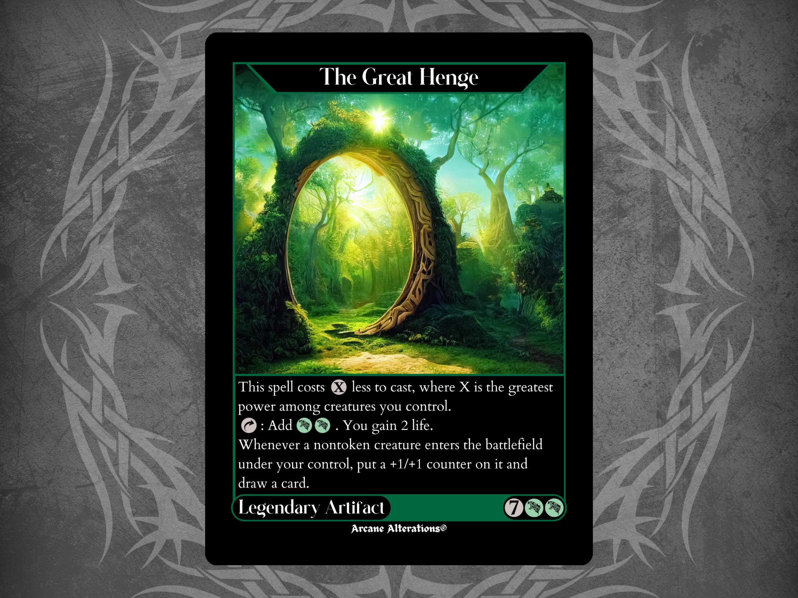 グレートヘンジ/The Great Henge 拡張絵アーティストプルーフ The Great Henge - Full Art Custom Card - Etsy