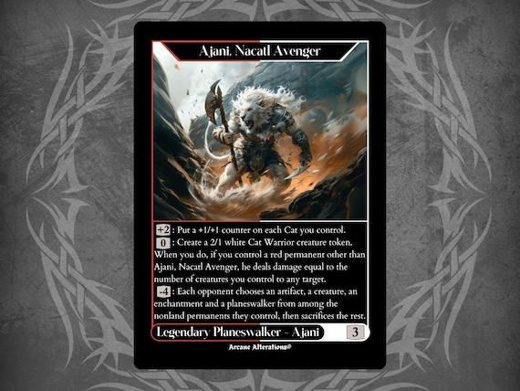 Ajani, Nacatl Pariah - Full Art Custom Card - Etsy