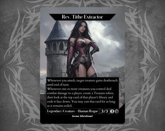 Rev., Extractor de diezmos - Tarjeta personalizada con arte completo