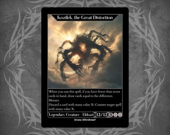 MTG 改変アートカード 大いなる歪み、コジレック A - Etsy 日本