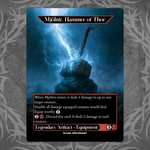 Mjölnir, Hammer of Thor - Proxy Full Art Custom Card