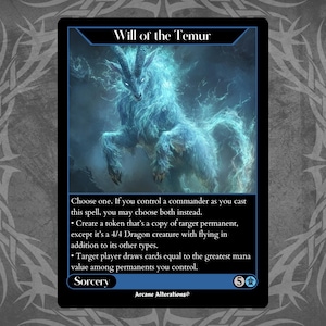 Will of the Temur - Proxy Full Art Custom Card