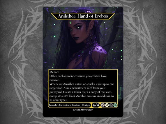 Anikthea, Hand of Erebos - Proxy Full Art Custom Card - Etsy