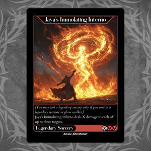 Jaya's Immolating Inferno - Full Art Custom Card