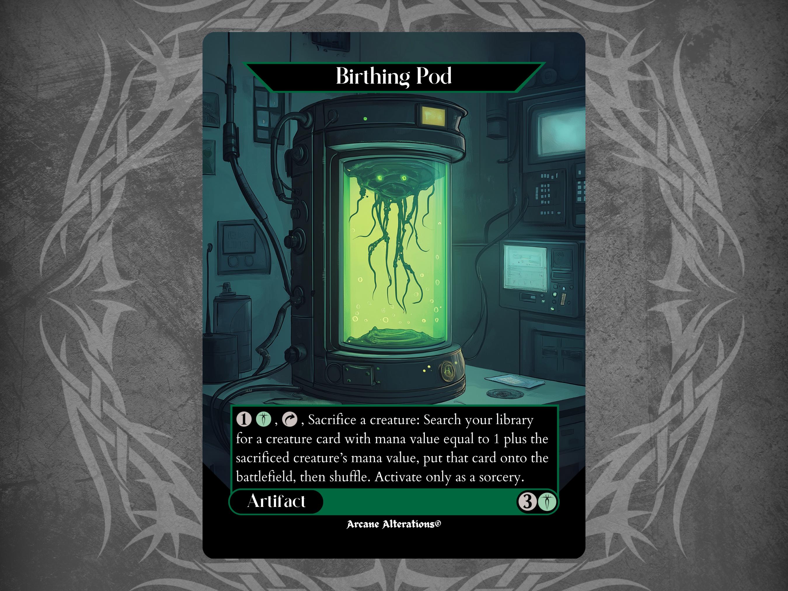 Birthing Pod - Proxy Full Art Custom Card - Etsy Israel