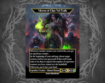 Mtg Altered Art Card Meren of Clan Nel Toth - Etsy