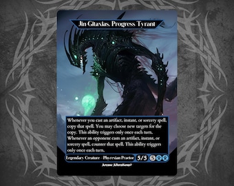 Jin-gitaxias, Progress Tyrant - Proxy Full Art Custom Card - Etsy