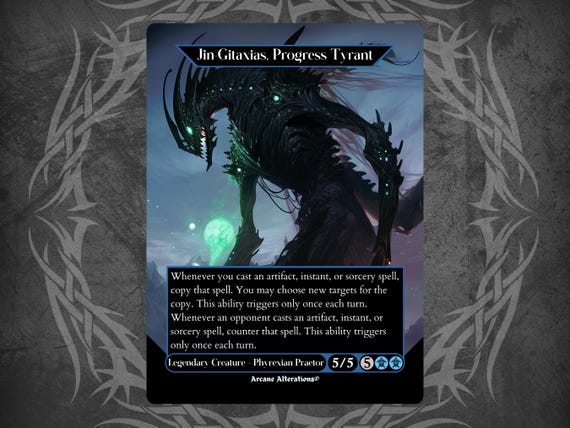 Jin-gitaxias, Progress Tyrant - Proxy Full Art Custom Card - Etsy