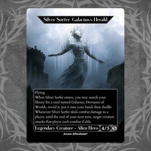 Silver Surfer, Galactus's Herald - Proxy Full Art Custom Card