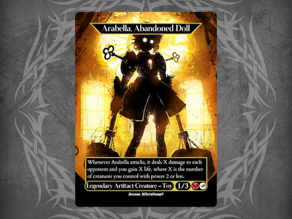 Arabella, Abandoned Doll - Proxy Full Art Custom Card - Etsy