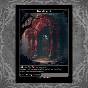 Cripta de sangre - Tarjeta personalizada de arte completo