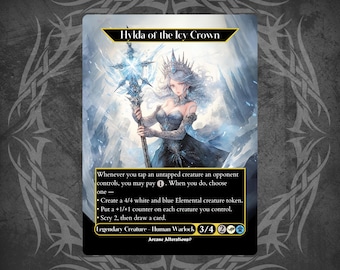 氷冠のヒルダ 改変版 フルアート MTG タップクイーン 神話エレメンタル