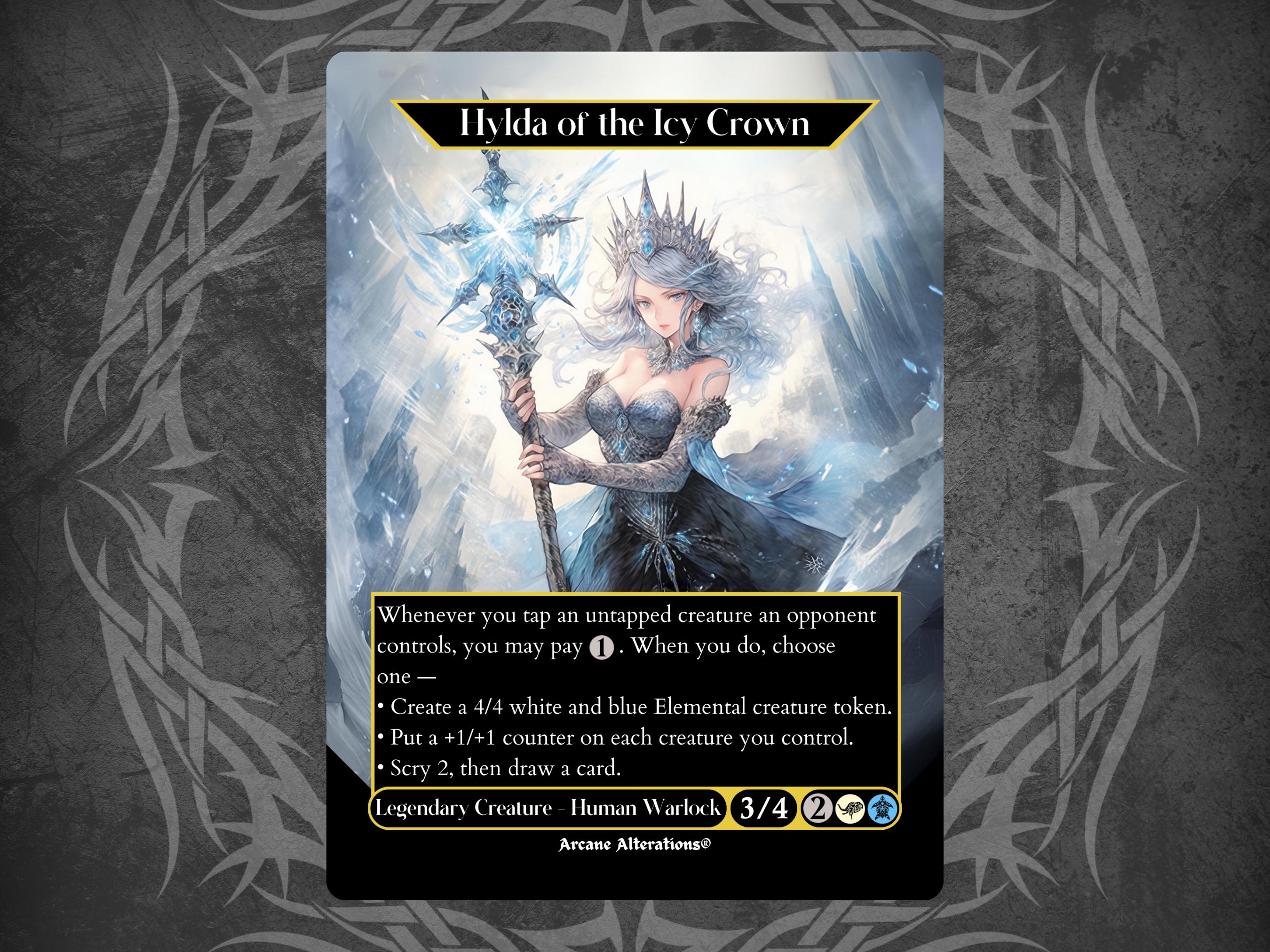 ドイツ語　氷冠のヒルダ　プロモFOIL MTG MTGプロモ】《氷冠のヒルダ》のアニメイラスト版がドイツの