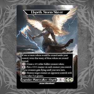 Elspeth, Storm Slayer - Proxy Full Art Custom Card