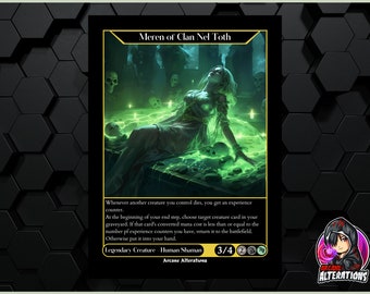 Mtg Altered Art Card Meren of Clan Nel Toth - Etsy