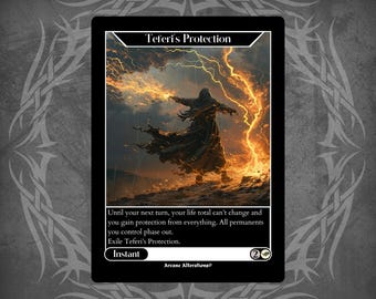 Teferi's Protection Borderless Style Card – Custom Art Instant For MTG EDH & Playtesting