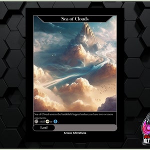 Mar de nubes - Tarjeta personalizada de arte completo