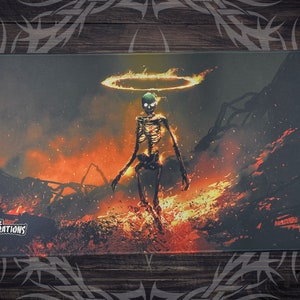Fiery Halo Skeleton Krabbeldecke Tcg genähte Kanten 600*350*2mm Mousepad