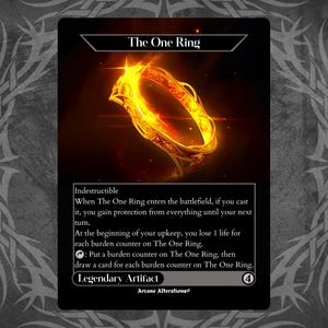 The One Ring - Proxy Full Art Custom Card