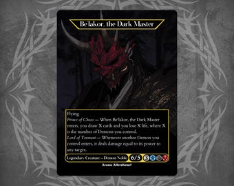 Be'lakor, the Dark Master - Proxy Full Art Custom Card - Etsy