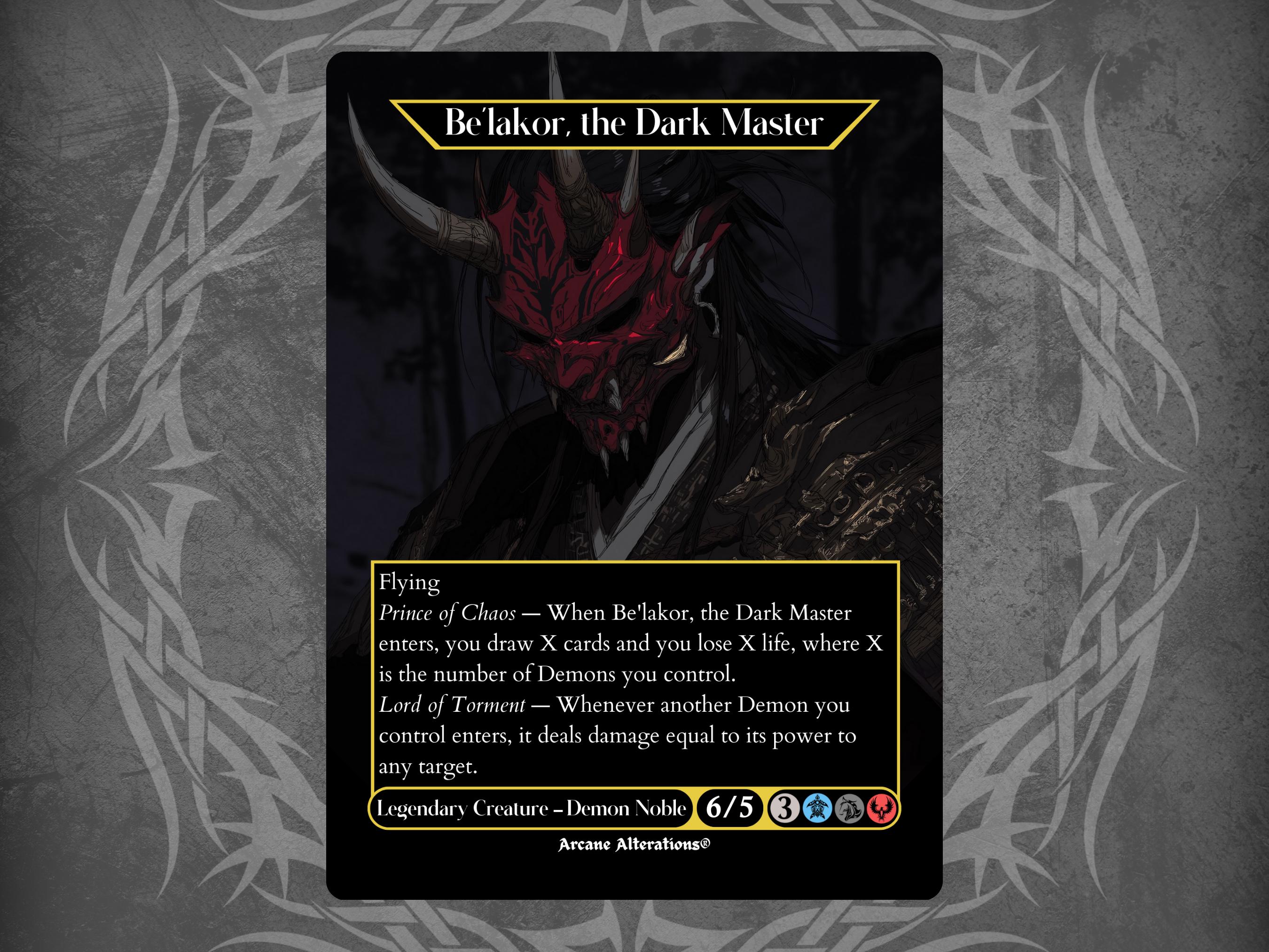 Be'lakor, the Dark Master - Proxy Full Art Custom Card - Etsy