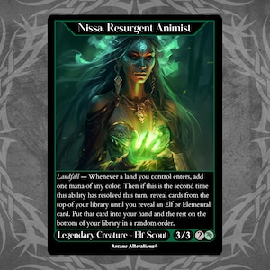 Nissa, Resurgent Animist - Full Art Custom Card