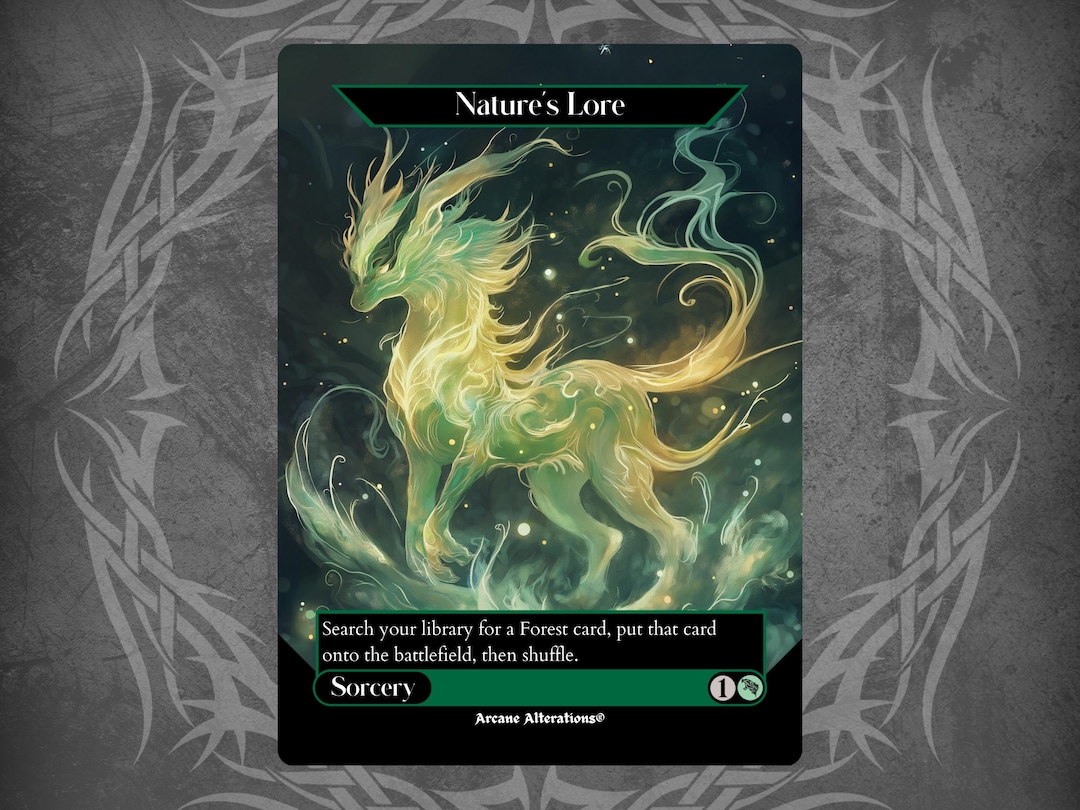 Image result for Nature's Lore - Proxy Full Art Custom Card - Etsy