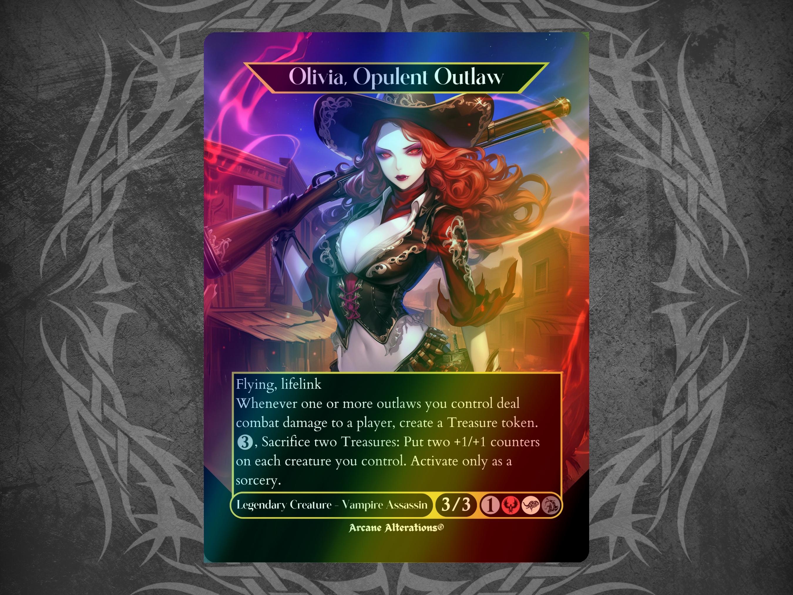 Olivia, Opulent Outlaw - Proxy Full Art Custom Card - Etsy Olivia, Opulent Outlaw - Proxy Full Art Custom Card - Etsy